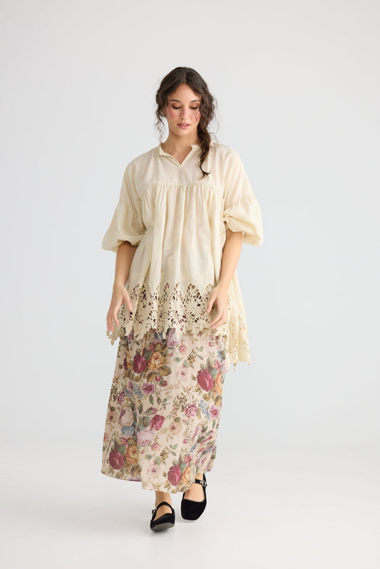 Rosetti cotton floral skirt in Posy Print.
