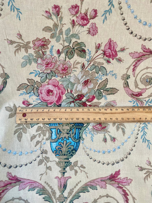Poetry of Flowers Fabric Collection. Antique Vase of Flowers.