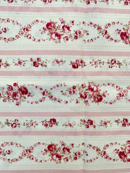 Raspberry Rose pink stripe fabric