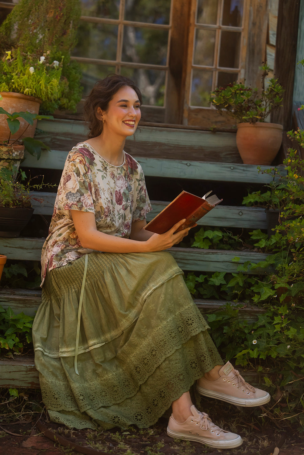 A Date with Mabel skirt. Moss