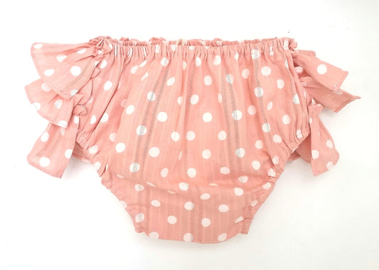 polka dot ruffle baby pants