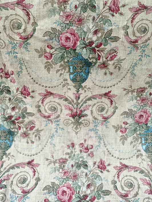 In Bloom Linen Teatowel. Vase of flowers