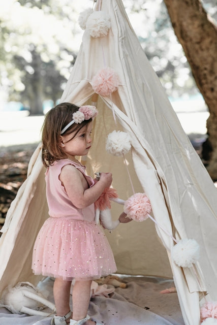 Star Tulle tutu romper. Pink