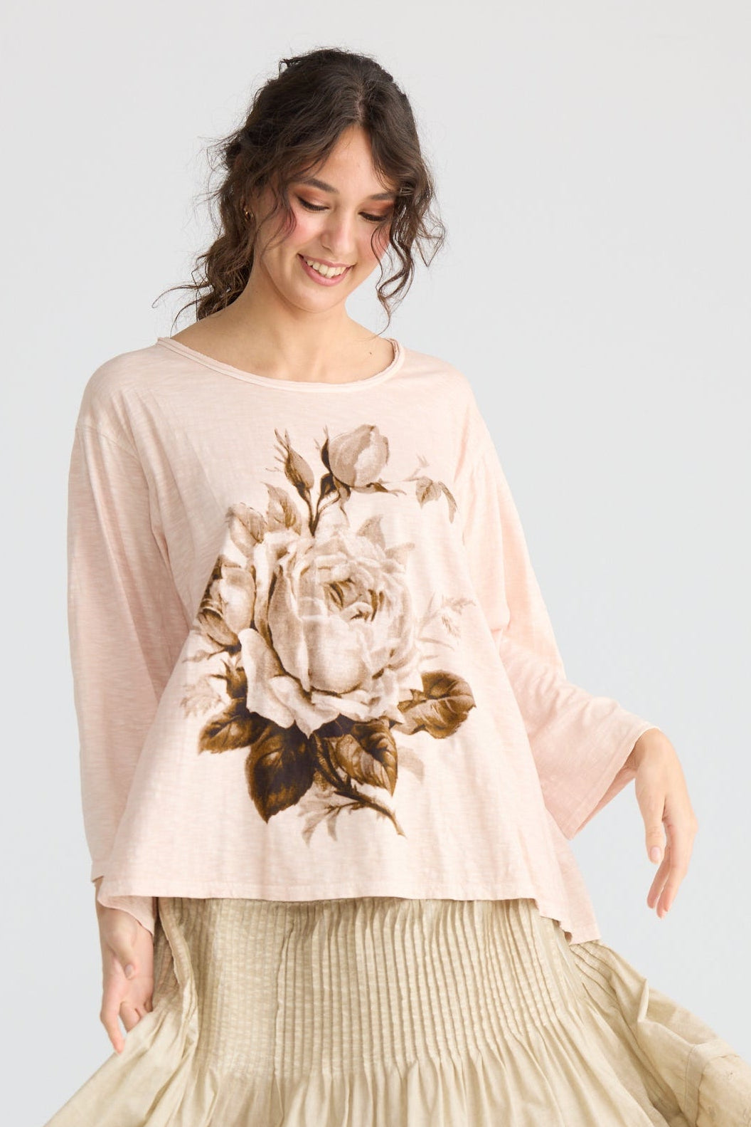 Bonnie Rose Tshirt.  Blush Rose