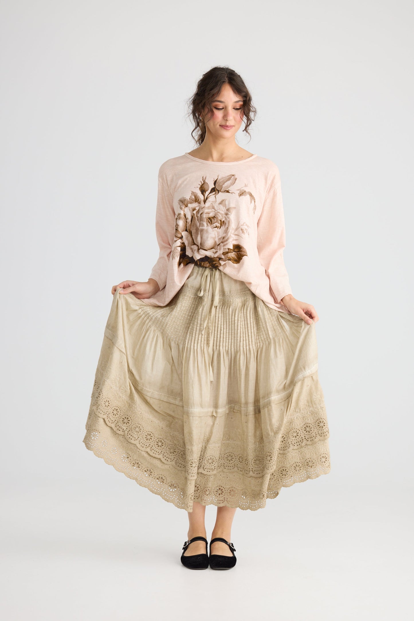 A Date With Mabel skirt. Stonewash
