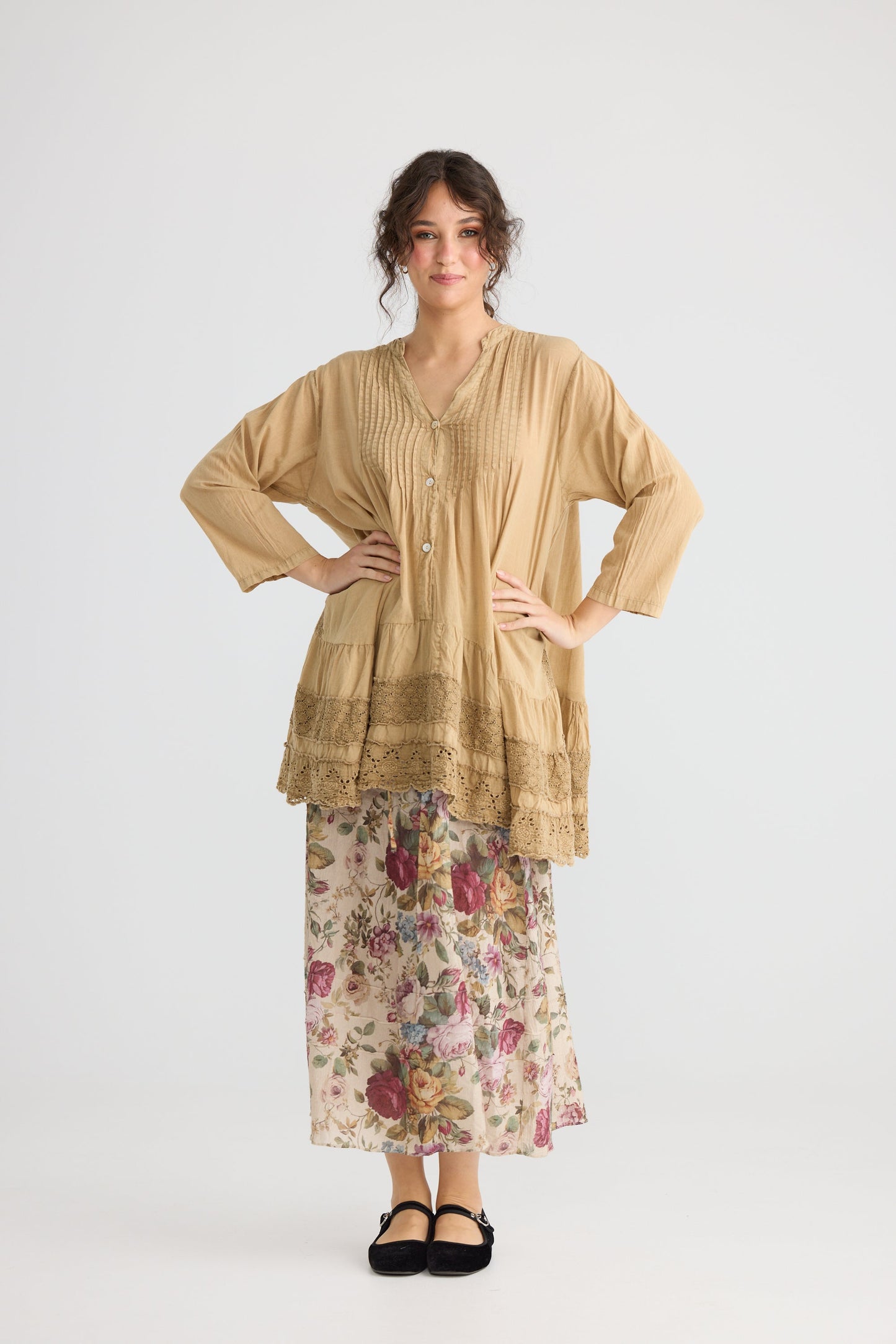 Rosetti cotton floral skirt in Posy Print.