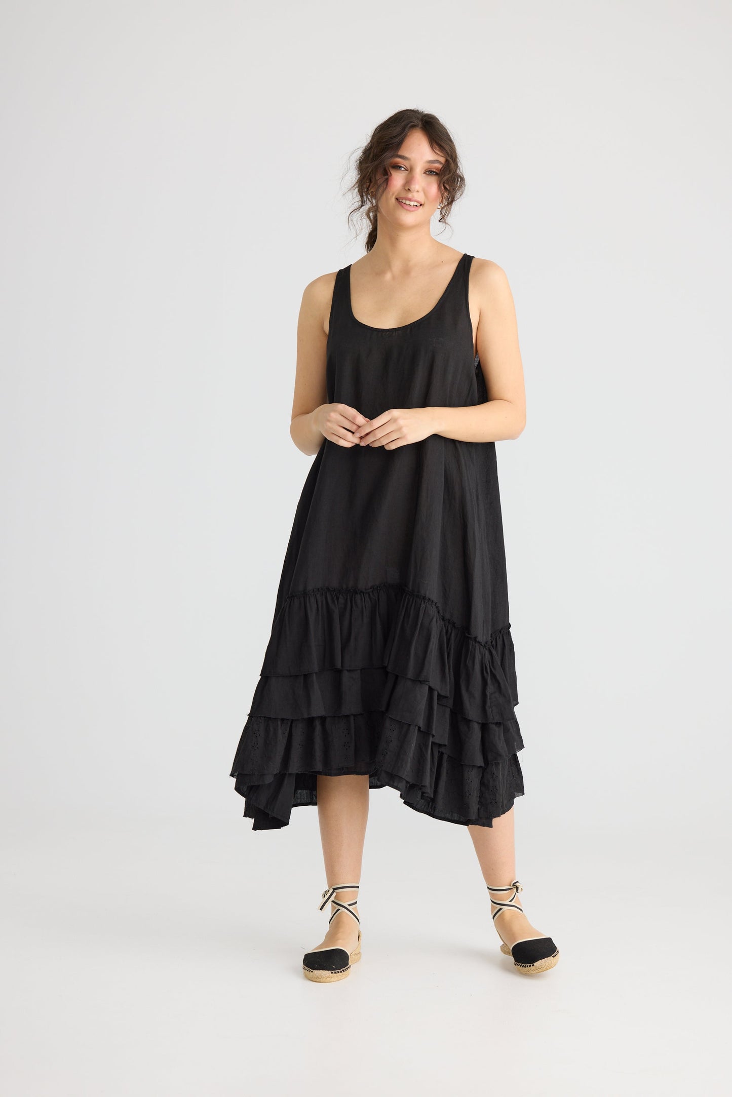 Waterlily linen dress.  Licorice