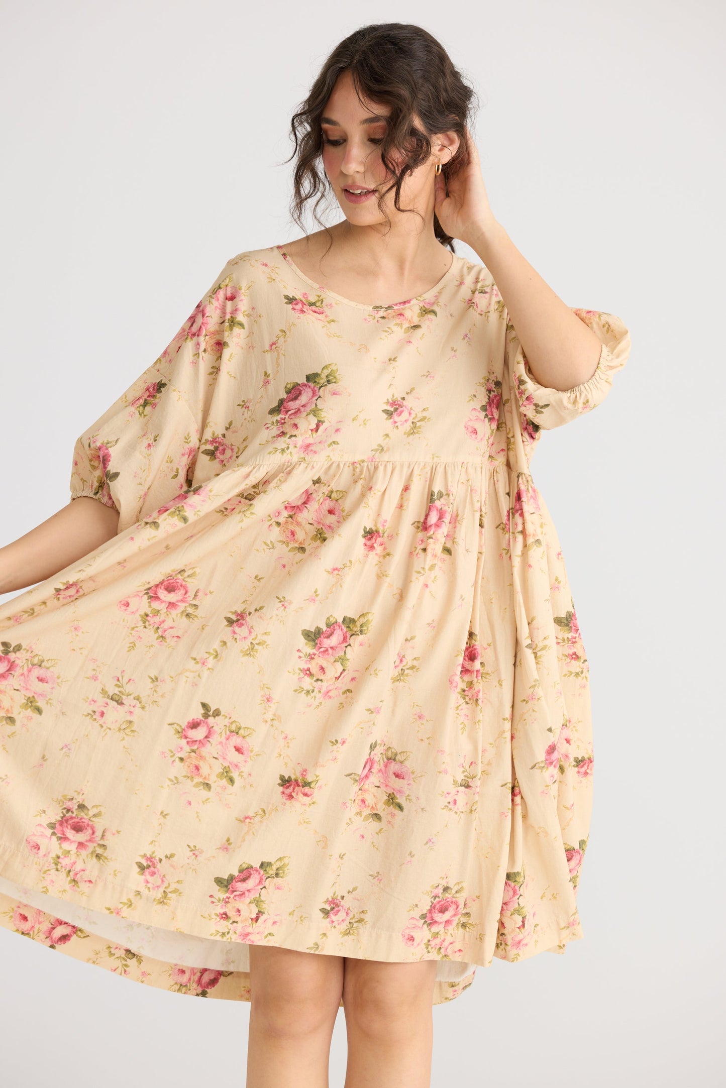 Tamsyn Floral cotton dress. Petite Fleur floral