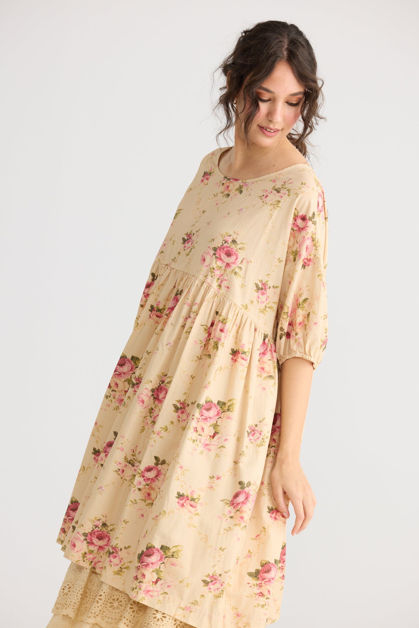 Tamsyn Floral cotton dress. Petite Fleur floral