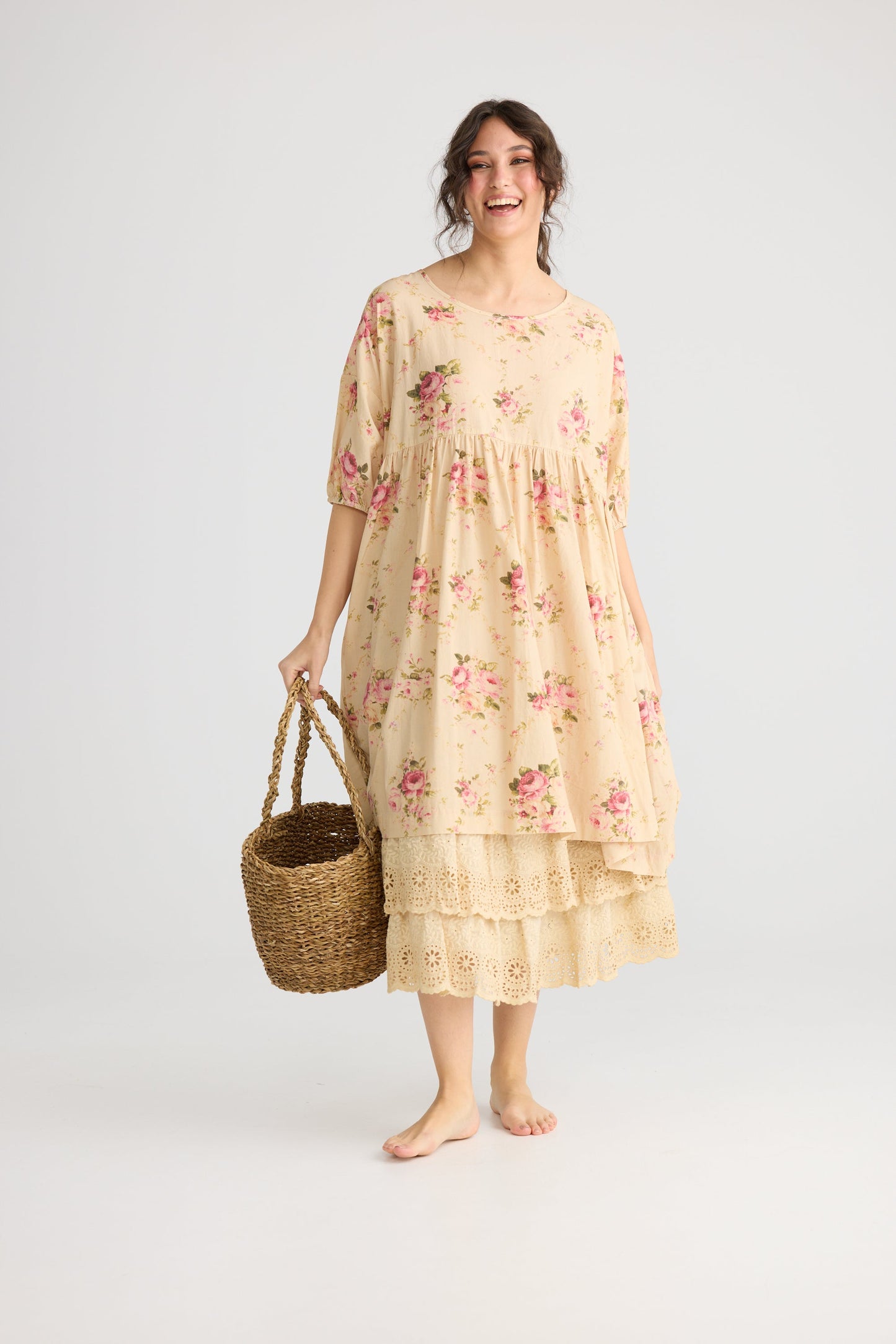 Tamsyn Floral cotton dress. Petite Fleur floral