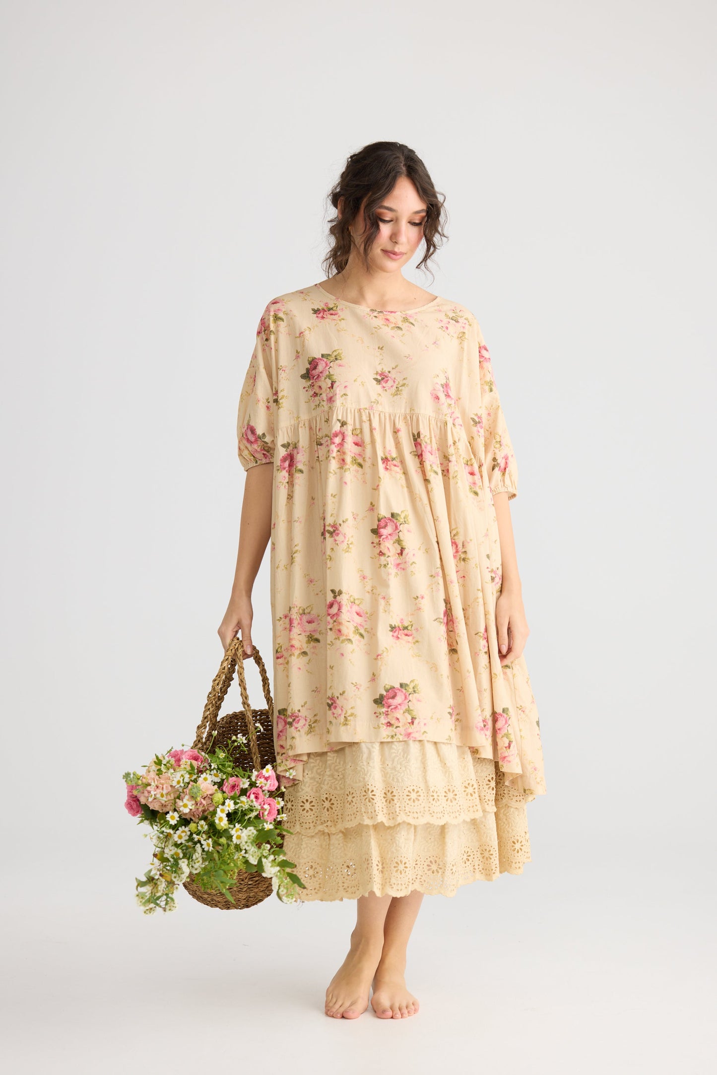 Tamsyn Floral cotton dress. Petite Fleur floral