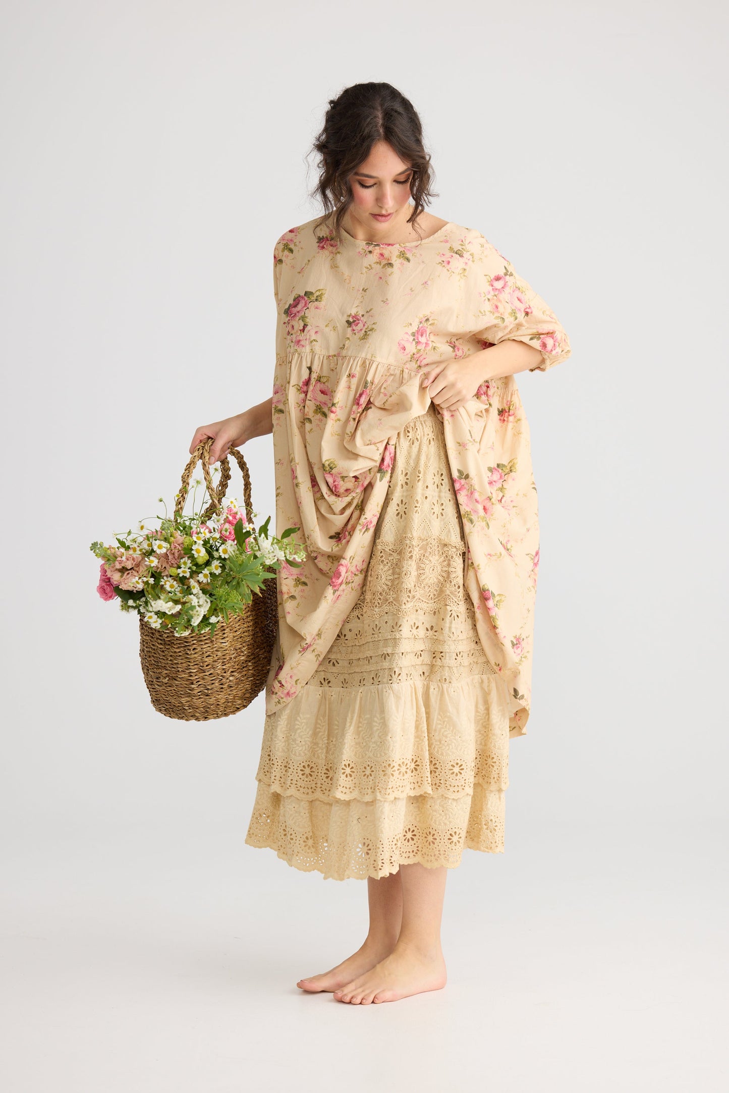 Tamsyn Floral cotton dress. Petite Fleur floral