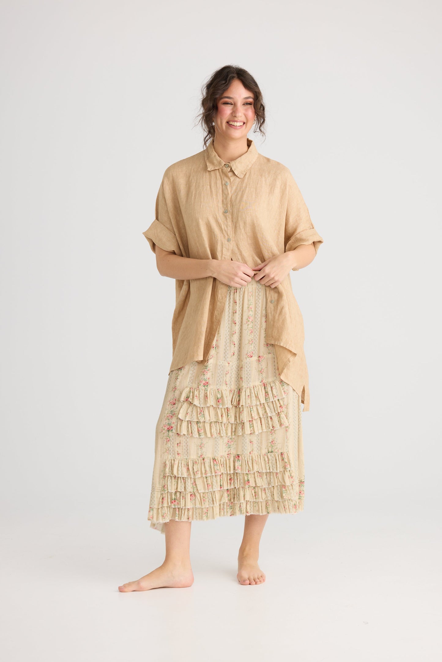 Miss Dandelion floral cotton skirt.