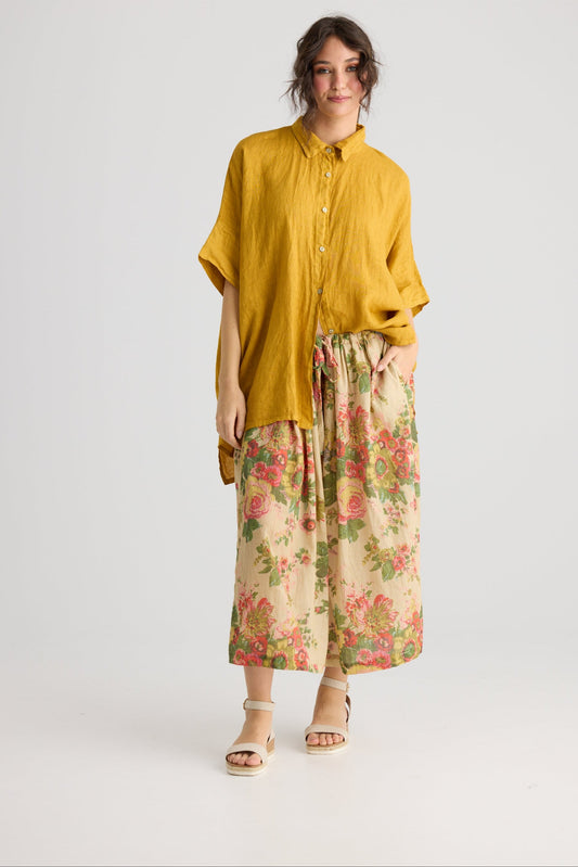 Teddie linen shirt. Sunflower