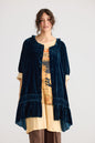 Florentine Velvet Coatdress. Midnight Blue