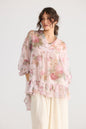 Juliette Chiffon floral top. Tearose