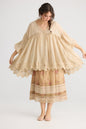 Perenelle Lace edged top . Custard Cream