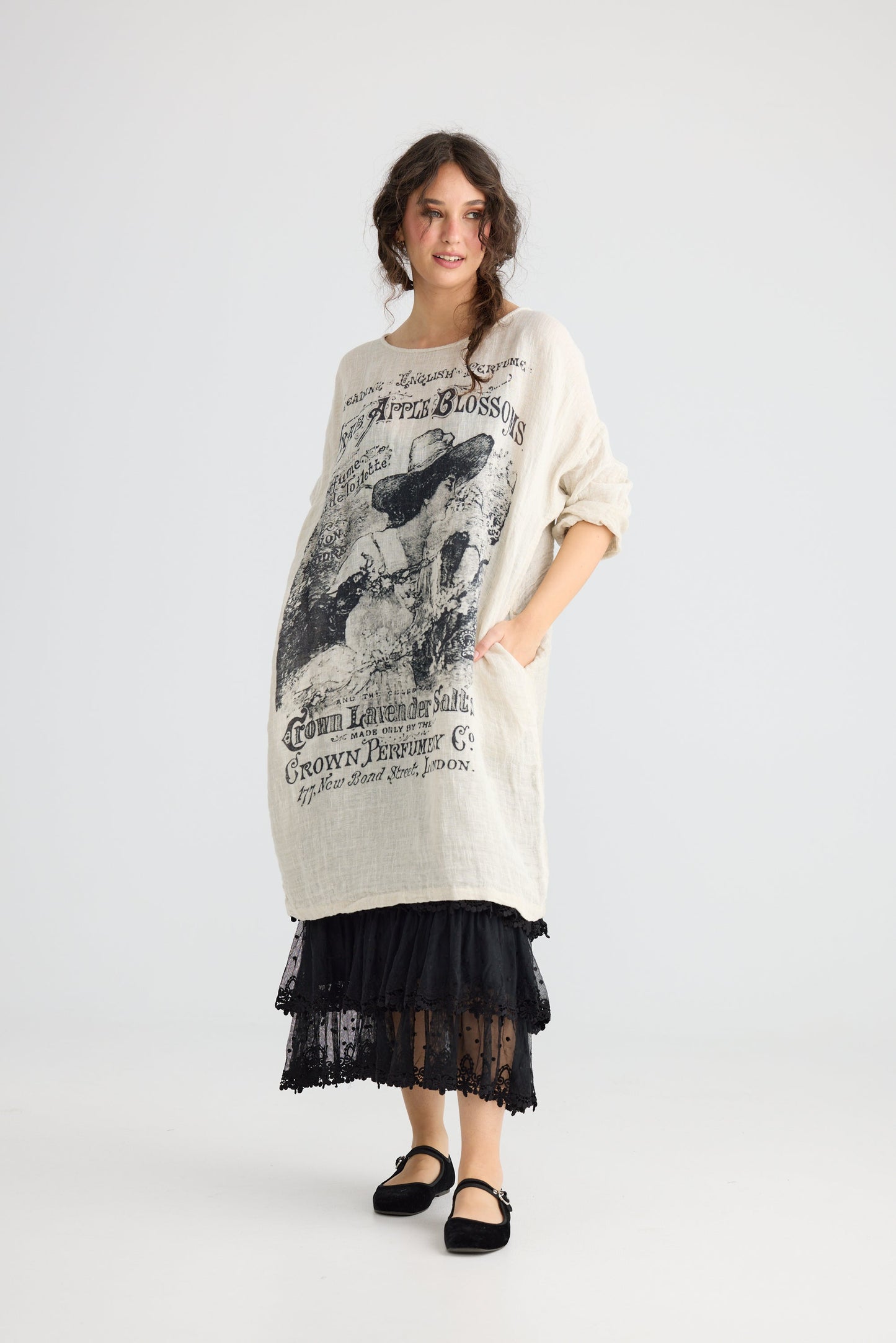 Secret Garden Linen Gauze dress.