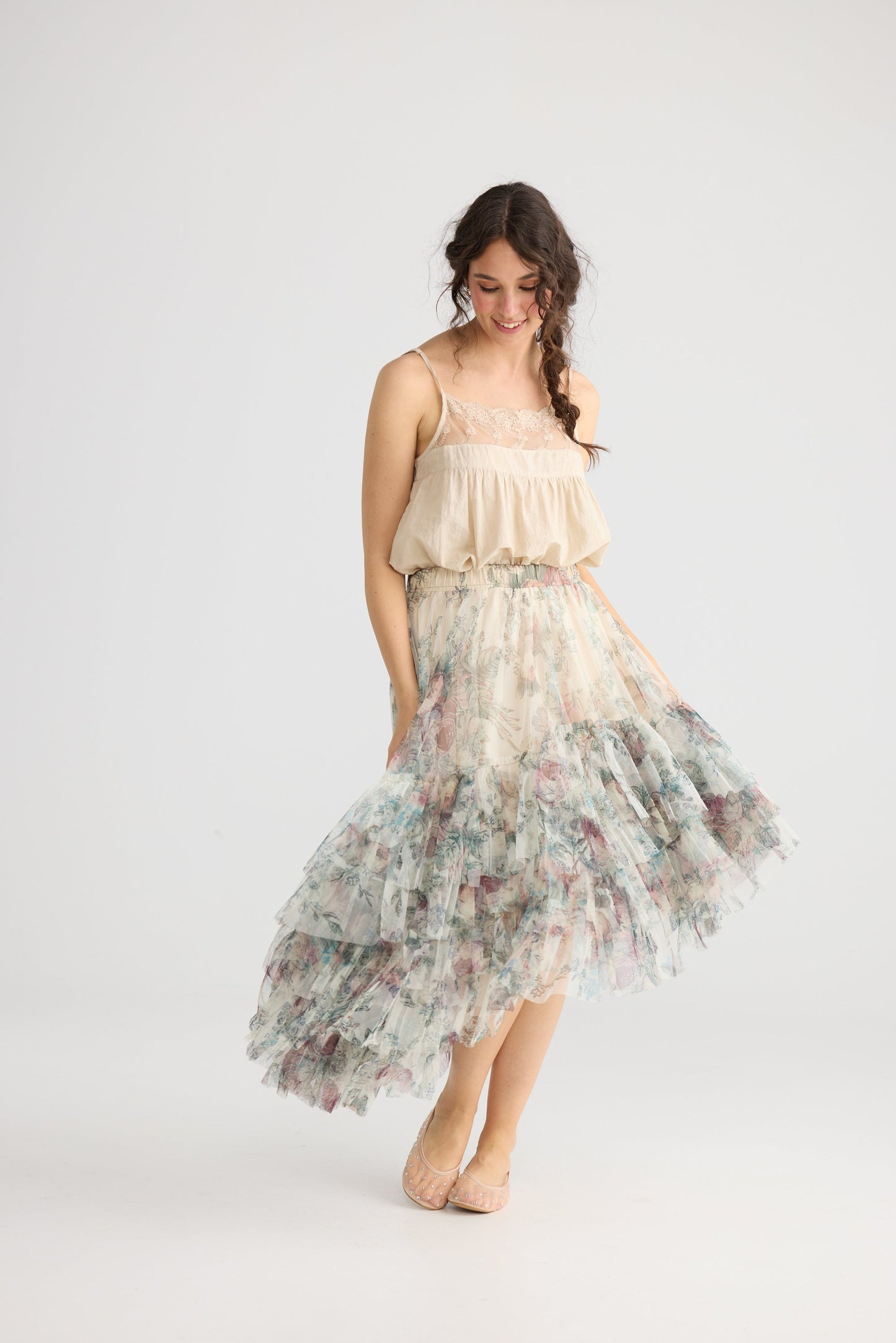 Ballerina Tutu skirt . Cream rose