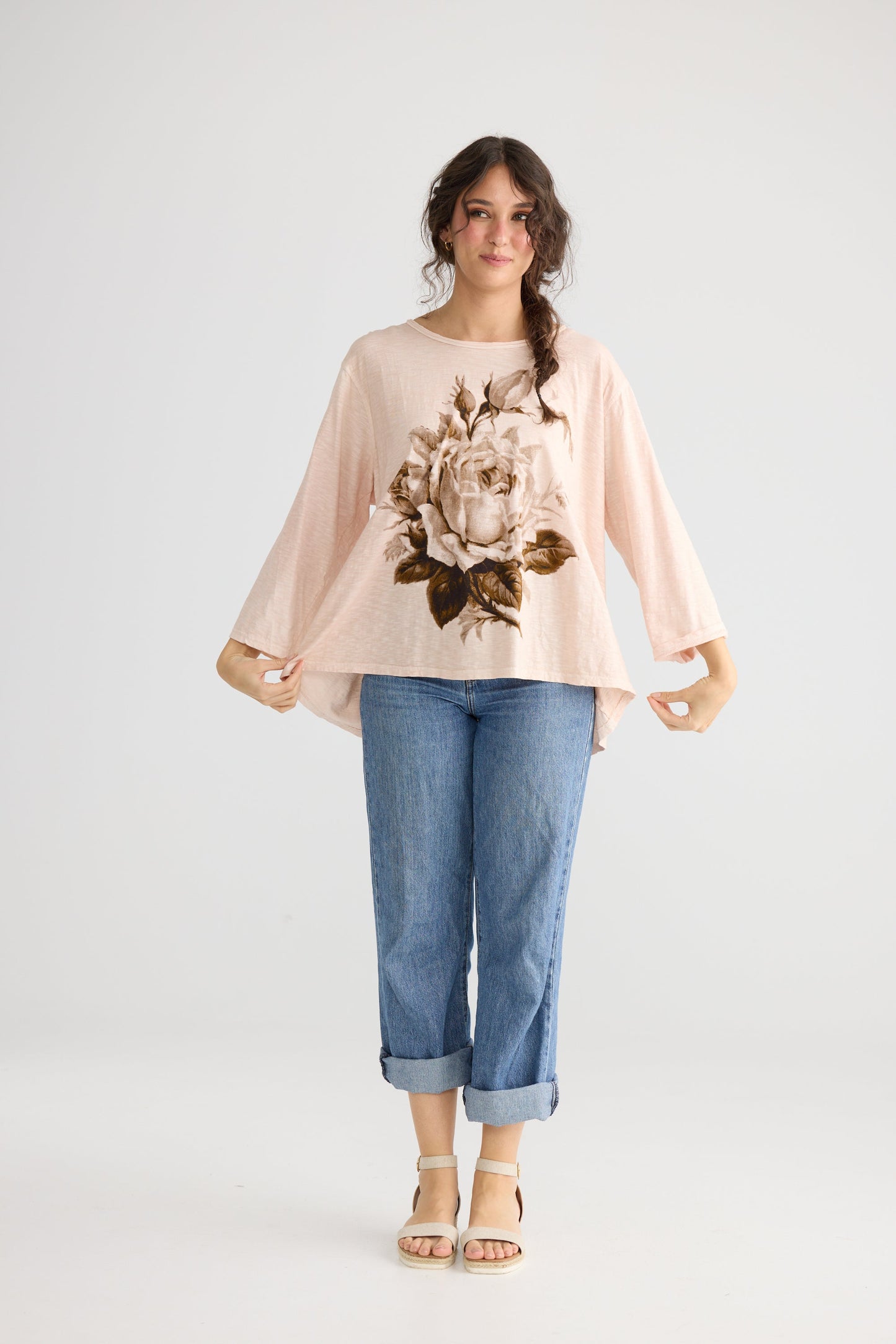 Bonnie Rose Tshirt.  Blush Rose