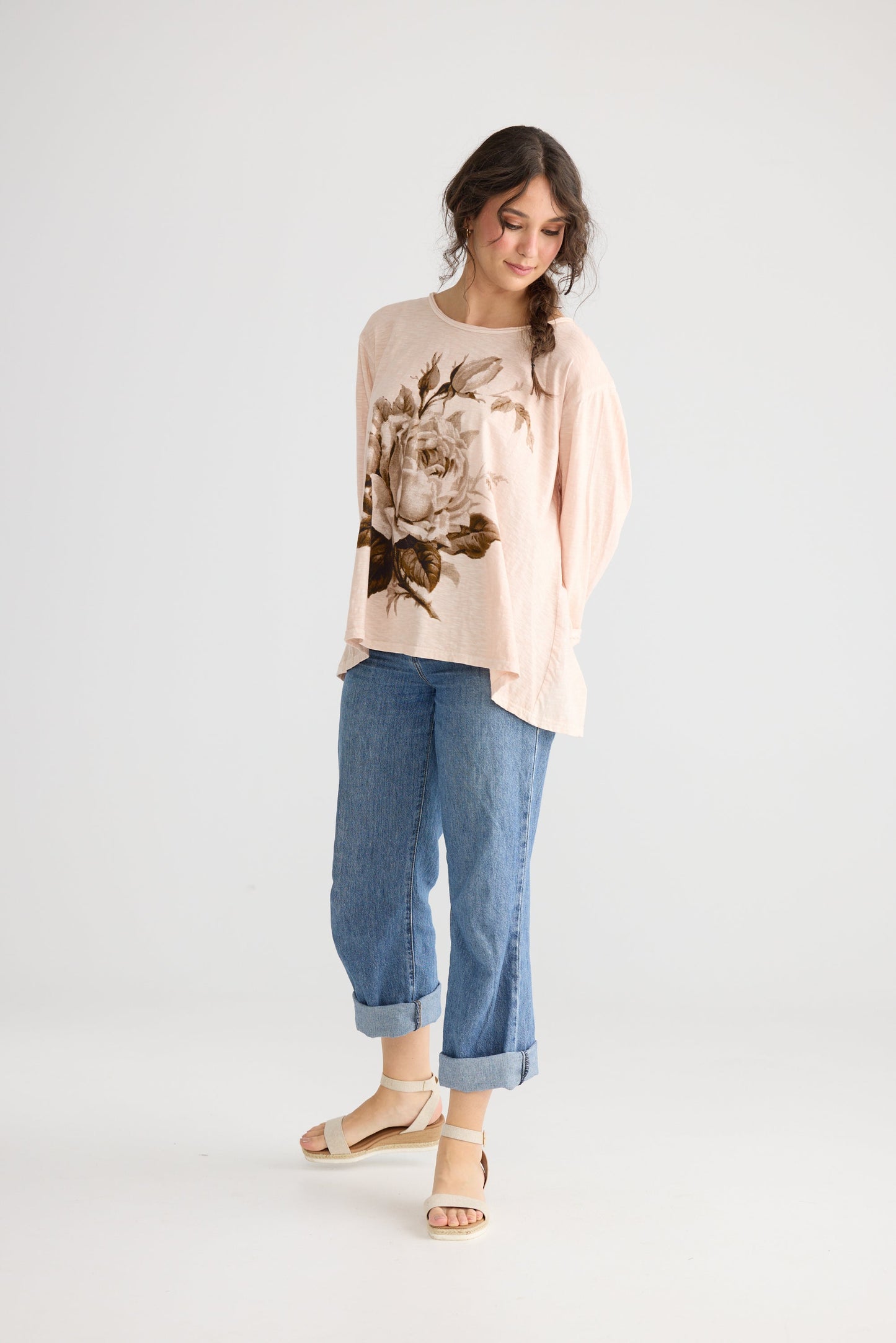 Bonnie Rose Tshirt.  Blush Rose
