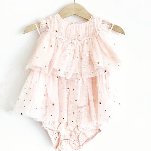 Twinkle Twinkle Little Star Baby dress. Ivory tulle.