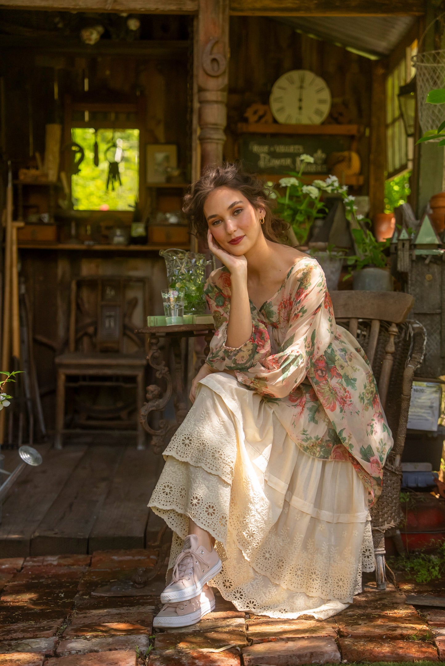 A Date with Mabel skirt. Tea-dyed
