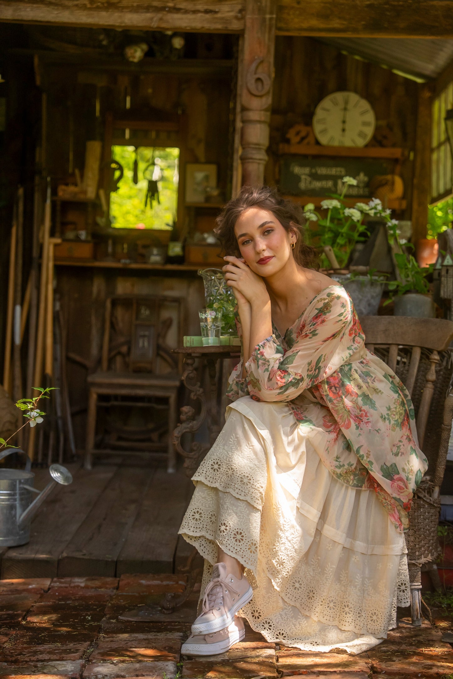 Ariel Chiffon Top. Marigold Rose