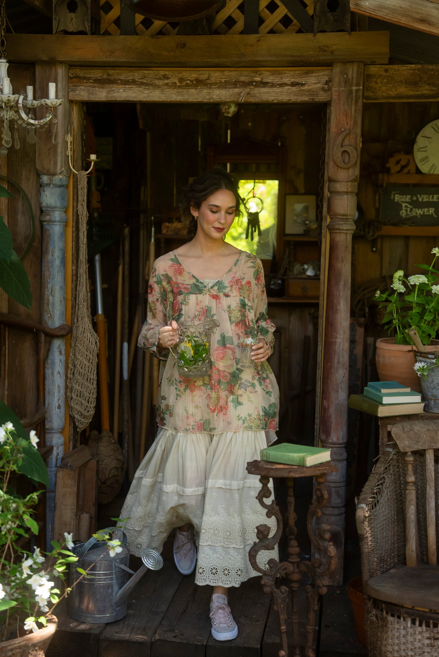 Ariel Chiffon Top. Marigold Rose