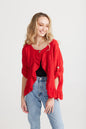 Fifi Linen jacket. Chilli Red