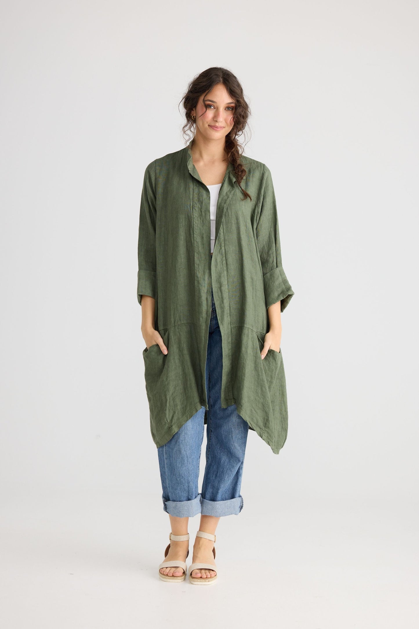 Harper Lee Linen jacket. Khaki