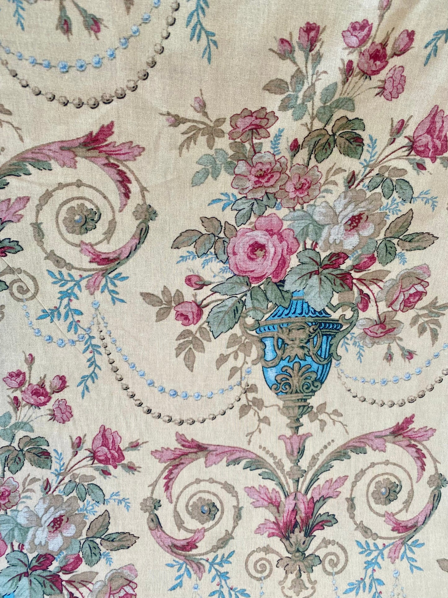 Poetry of Flowers Fabric Collection. Antique Vase of Flowers.