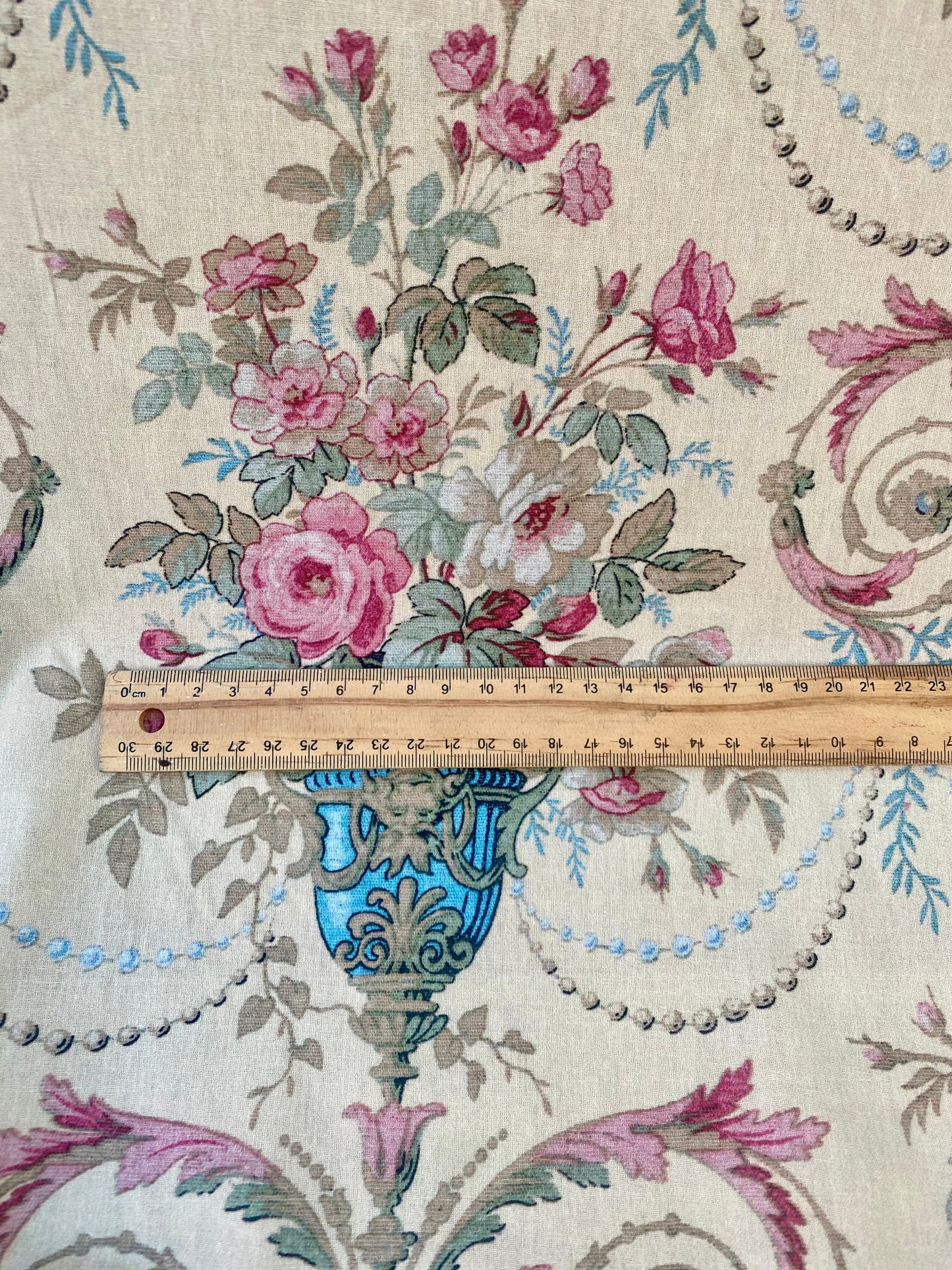 Poetry of Flowers Fabric Collection. Antique Vase of Flowers.