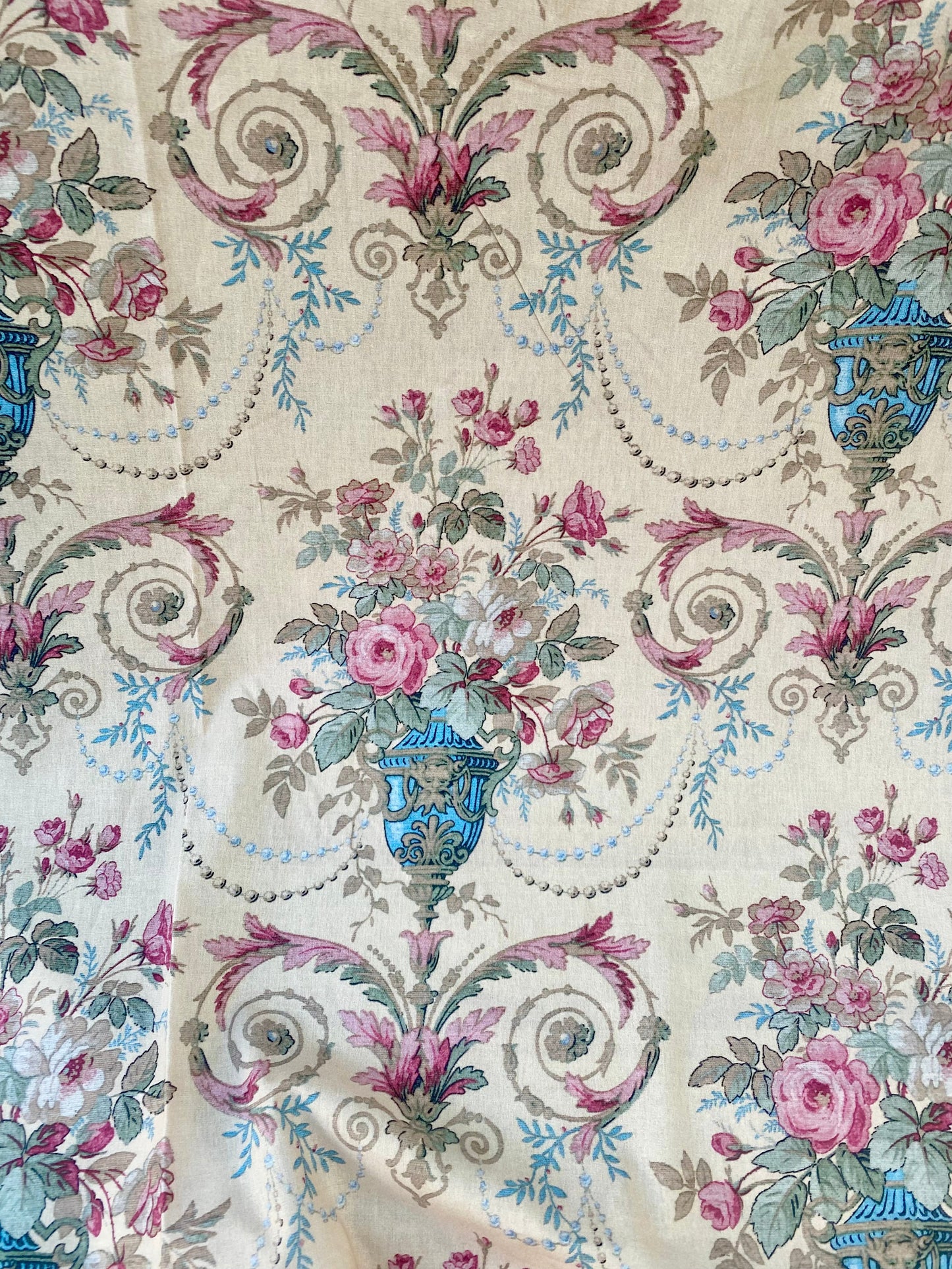 Poetry of Flowers Fabric Collection. Antique Vase of Flowers.