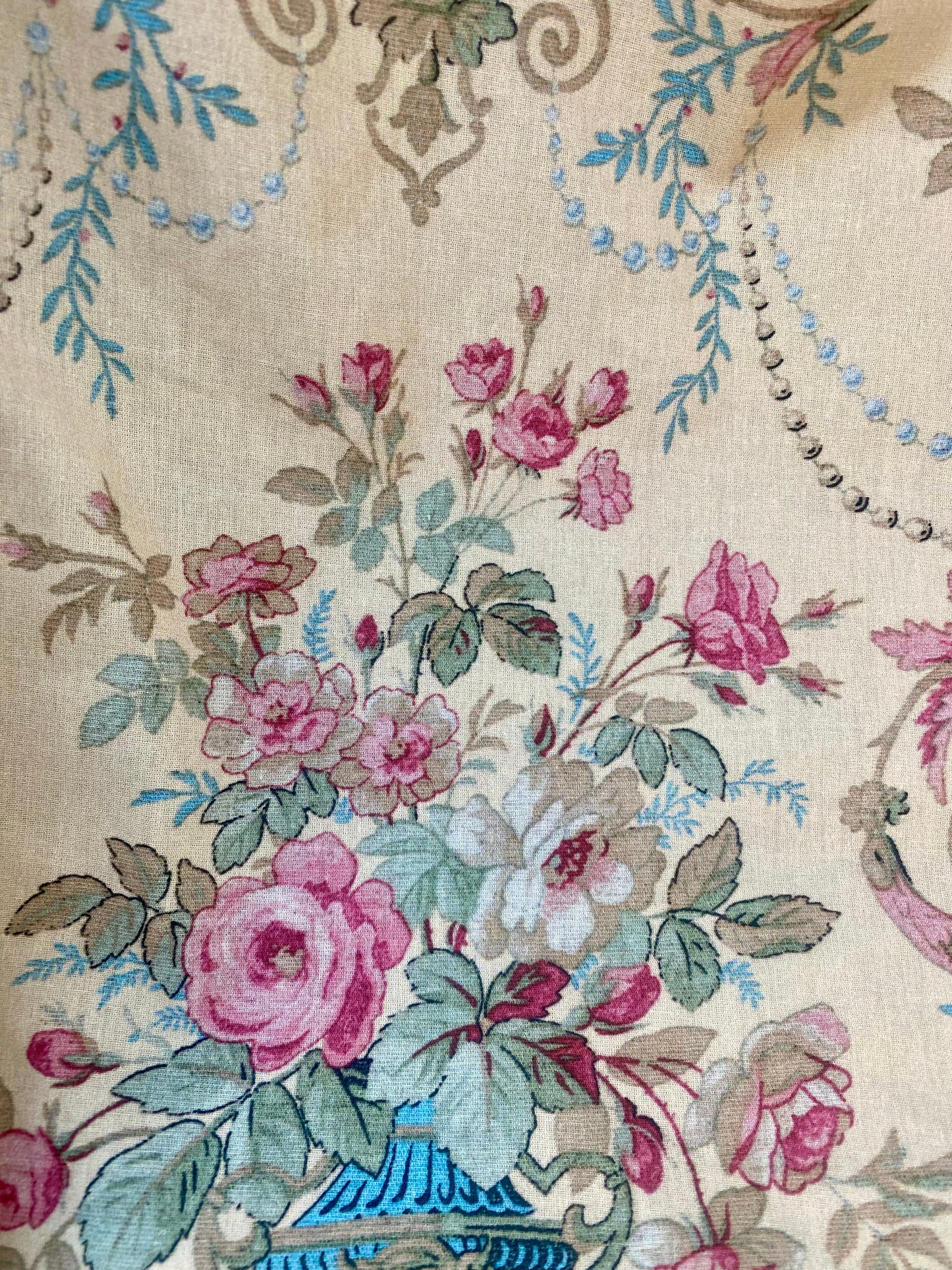 Poetry of Flowers Fabric Collection. Antique Vase of Flowers.
