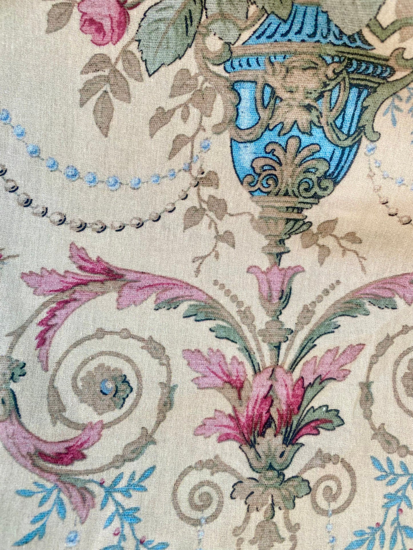 Poetry of Flowers Fabric Collection. Antique Vase of Flowers.