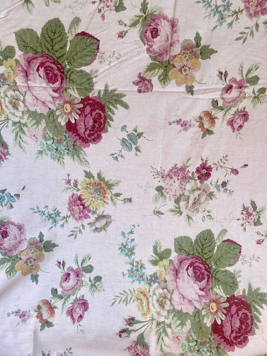 Poetry of Flowers Fabric Collection. Posie and Petals.  Pink.