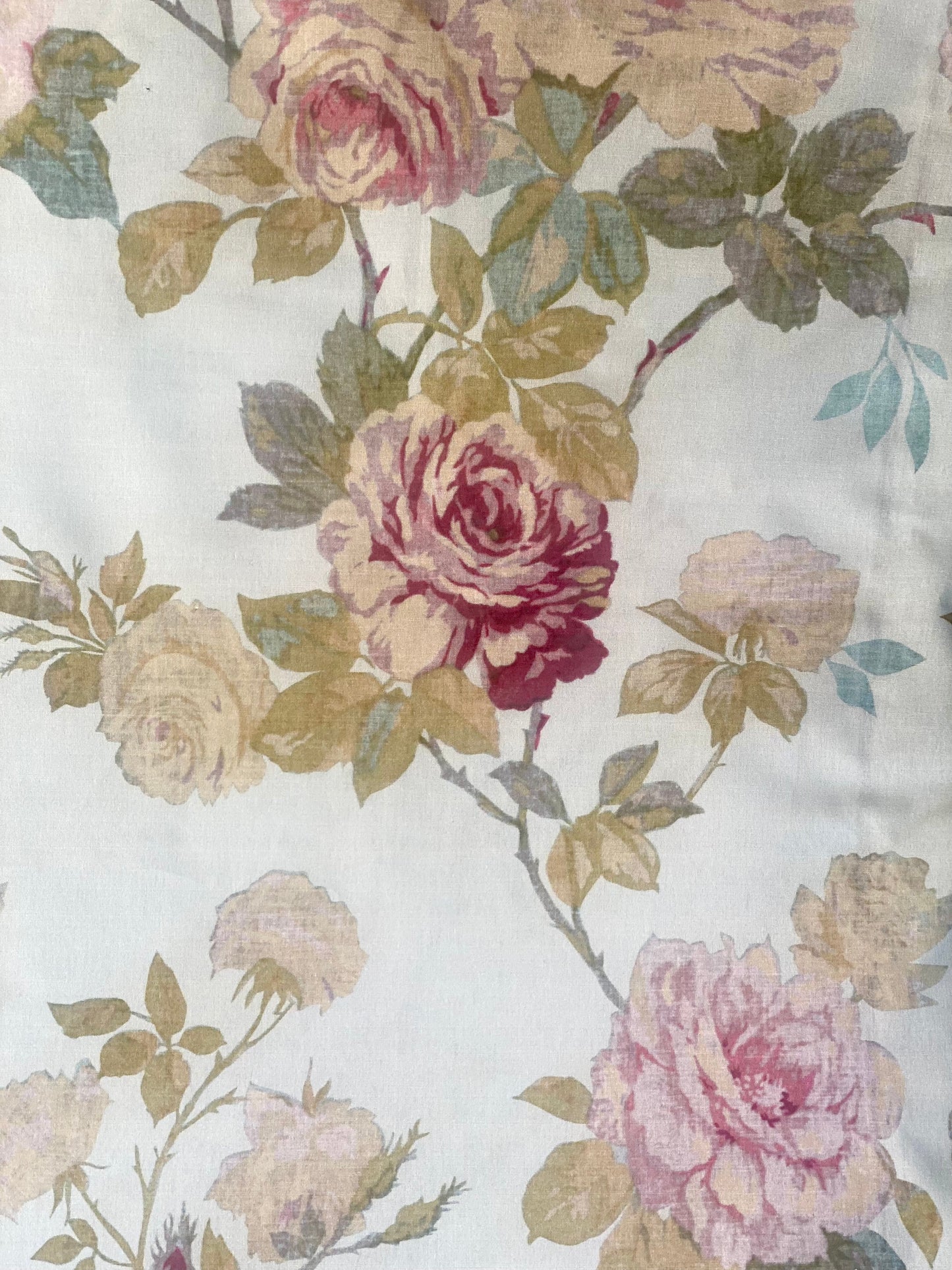 Poetry of Flowers Fabric Collection. French Blue Trellis Rose
