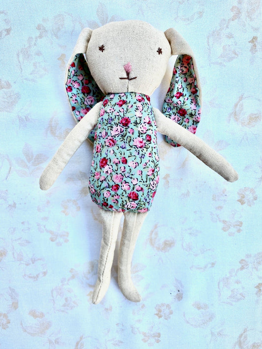 Bonnie Bunny toy. Blue & Pink.