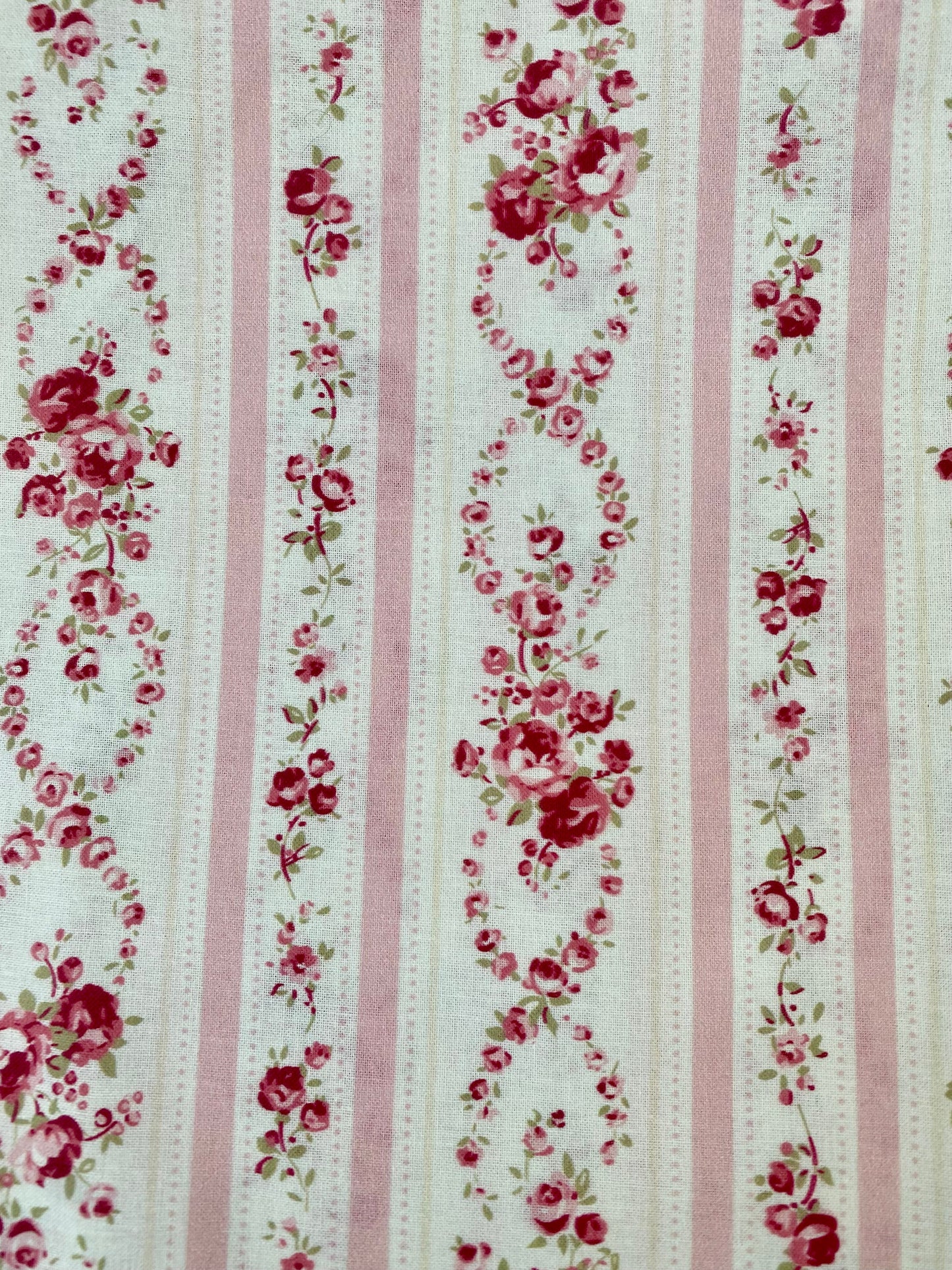 Raspberry Rose pink stripe fabric
