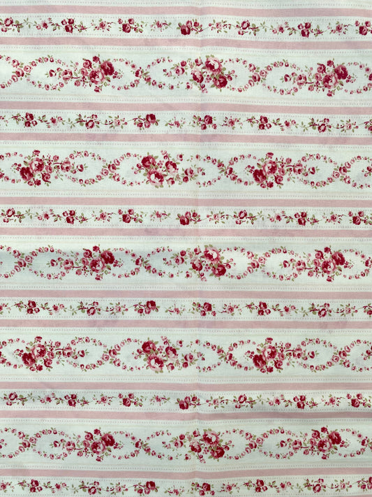 Raspberry Rose pink stripe fabric