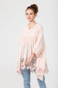 French lace smock. Blush Pink.