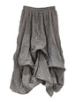 Madame Collette striped ruched skirt. Slate