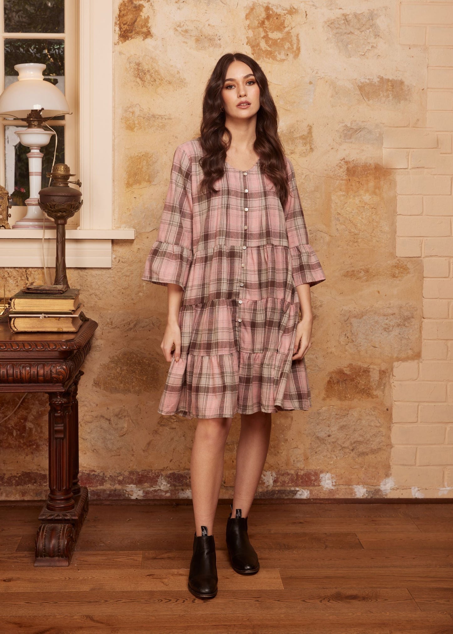 Mackenzie Shirt-Dress . Paynes Grey