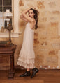Evangeline lace slip/dress. Stone