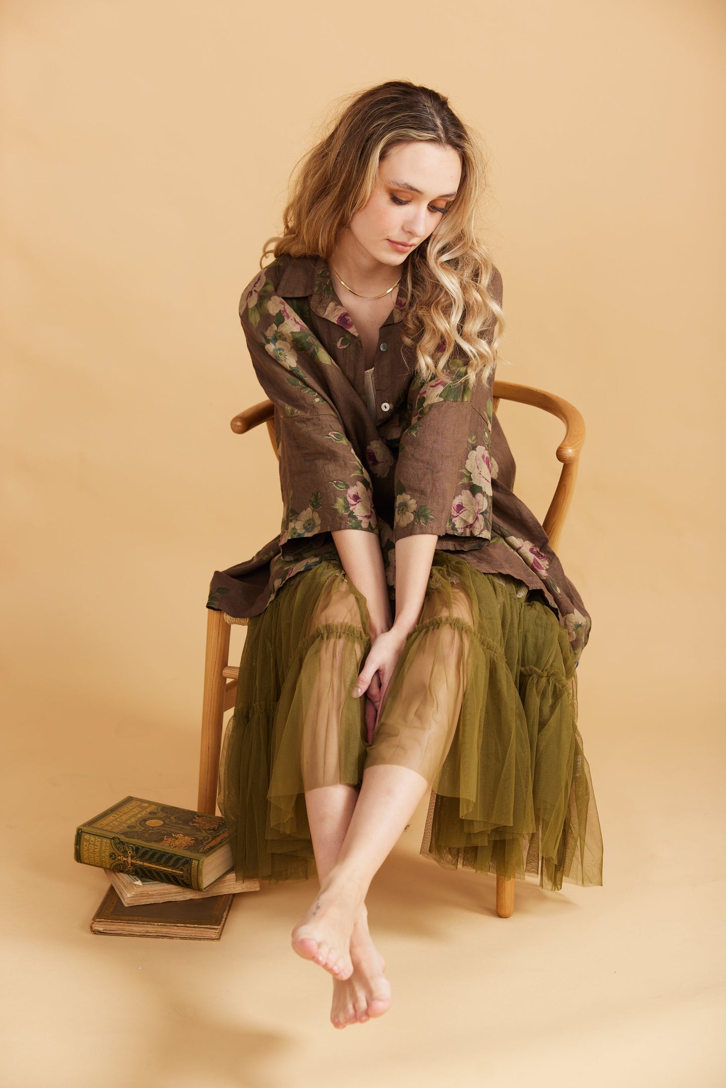Ariette Tulle Tutu skirt. Moss
