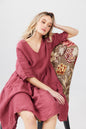 Stella linen dress. Berry