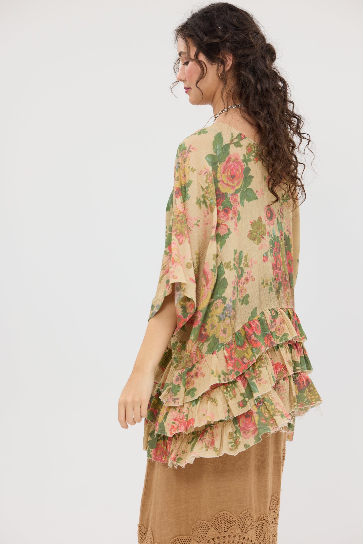 Flowergirl ruffled cotton top.