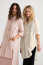 Prairie Long cotton lace shirt.  Powder Pink