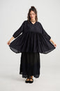 Shalimar silk and cotton top. Ebony